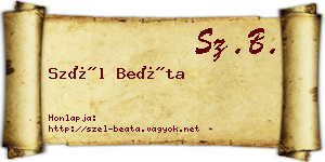Szél Beáta névjegykártya