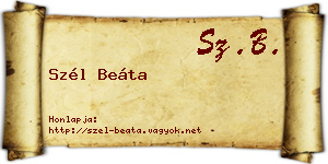 Szél Beáta névjegykártya